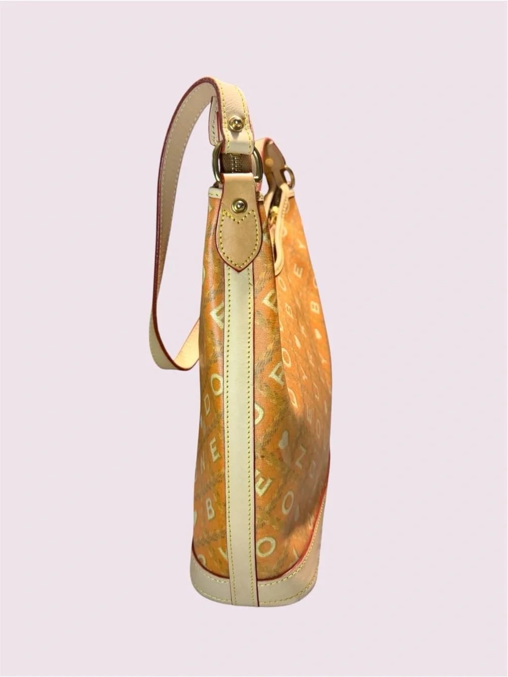 Vintage Dooney & Bourke Crossword Collection Hobo Bag